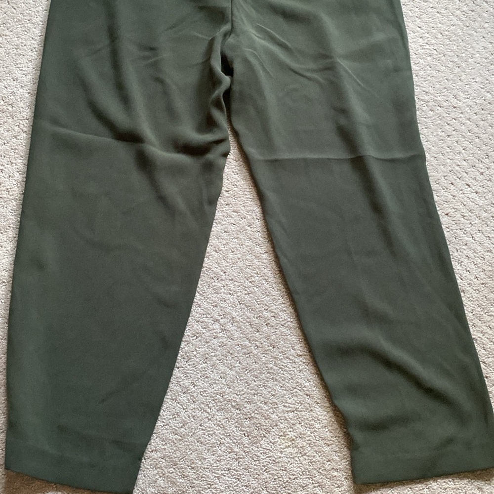 LOFT Olive Green Cropped Drawstring Pants - Picture 9 of 9